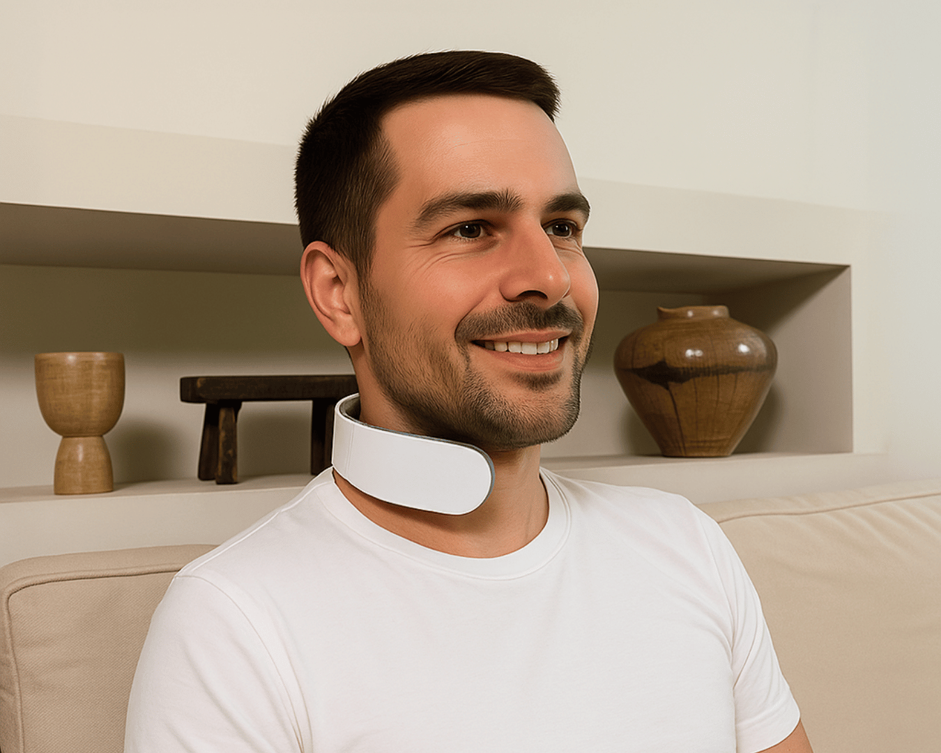 Coloca Nurotex® cómodamente alrededor de tu cuello.